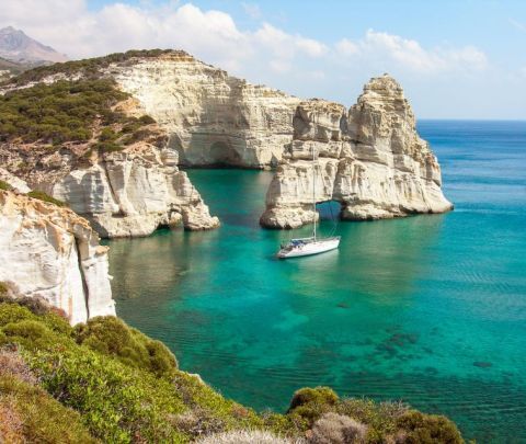 Milos and Polyaigos full day sailboat tour with lunch 2