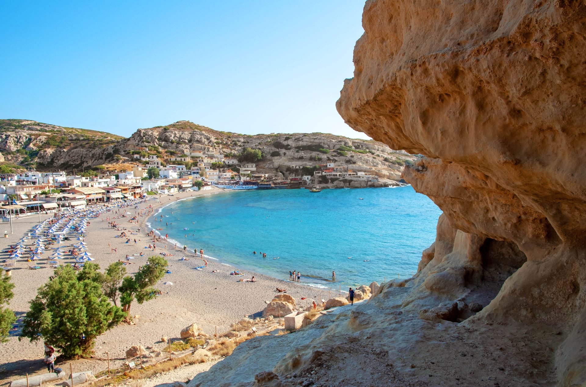 Matala sandy beach