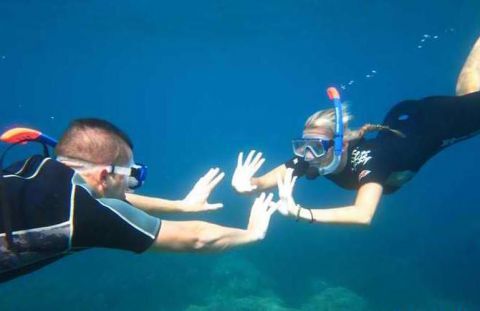 Snorkeling excursion from Santa Barbara beach in Corfu 1