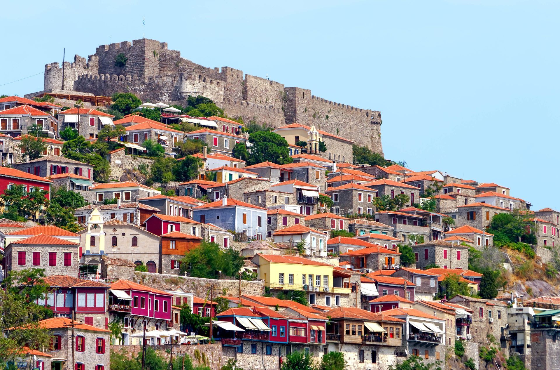 Lesvos Greece: The beautiful village of Molyvos